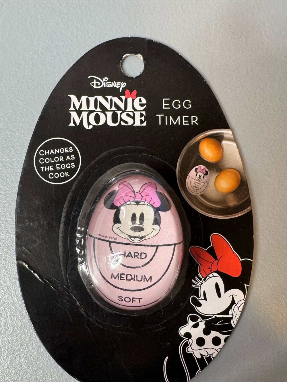 Disney Minnie Mouse Pink & White Egg Doneness Timer color changing when done